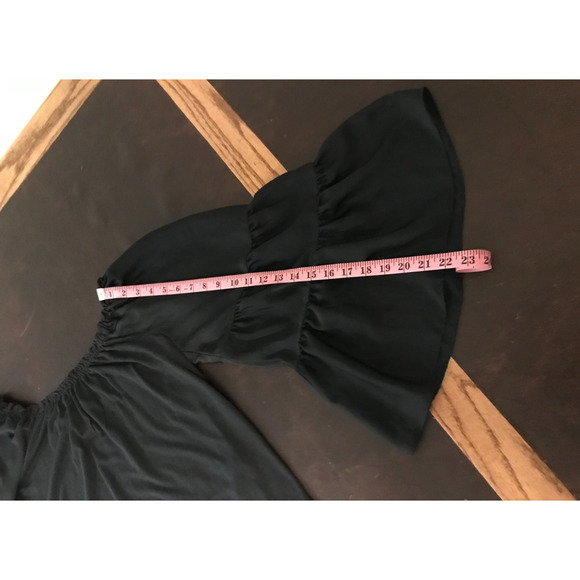 Anthropologie Gloria Off-The-Shoulder Black Top - Size Small - Picture 5 of 14